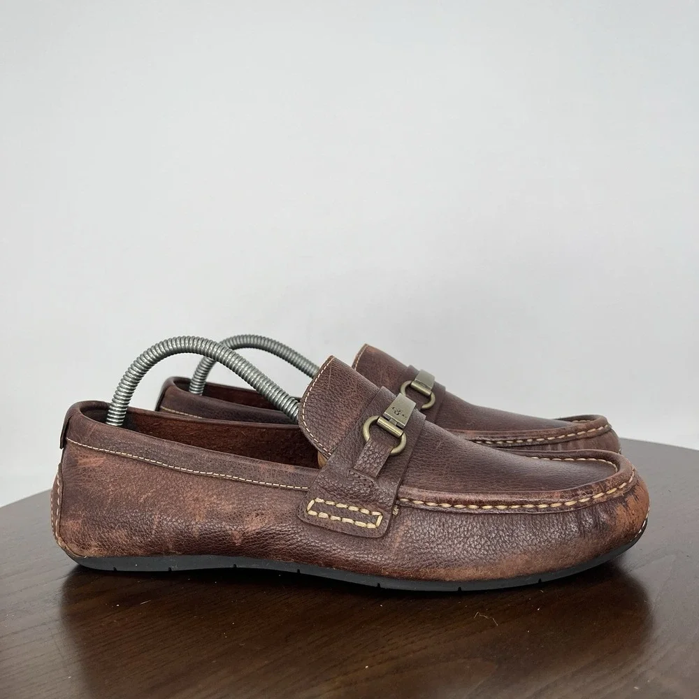 Cole Haan Somerset Shoes Men's 10M Brown Leather Horsebit Driving Loafers C11832